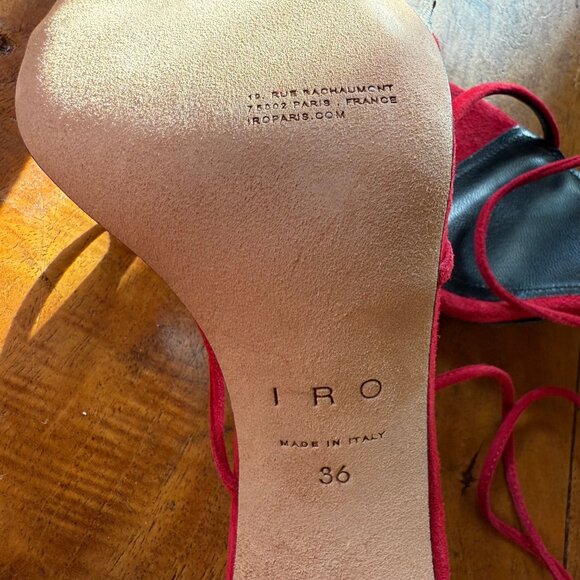 IRO Paris Fixa Pumps – Red Suede Lace-Up Heels (New in Box, Size 36 EU) - Picture 11 of 15